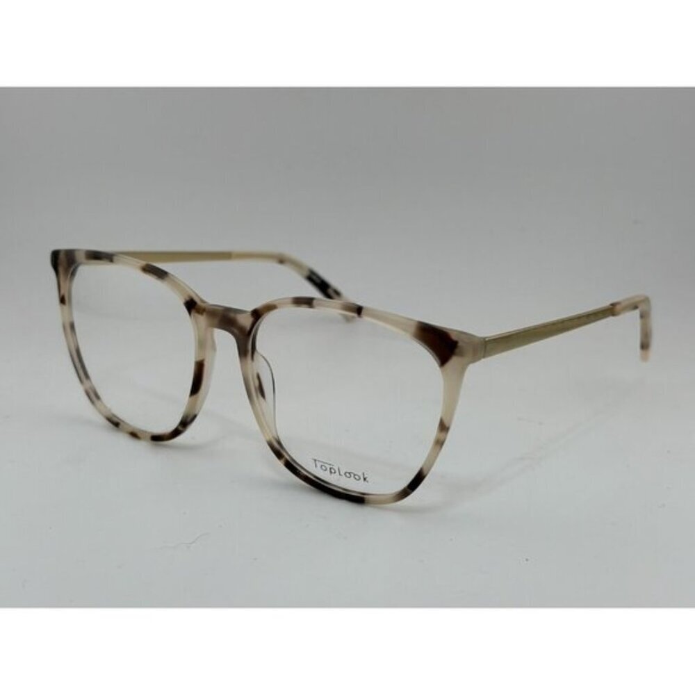 TOPLOOK - Hlaire 54-17-140  A4 Cream & Brown Tortoise Oversized Glasses Frames